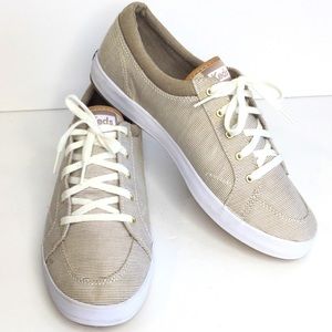 Keds Canvas Stripe Lace Up Dream Foam Memory Shoes